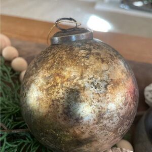 Antiqued Christmas Ball Ornament